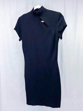 Vintage Tadashi 90s Sexy Black Dress Size Medium